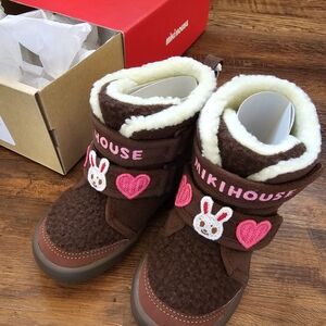 Miki House Brown Baby Walker Shoes